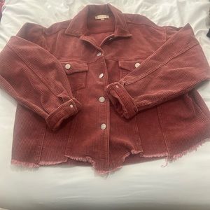 Altar'd State Rust Corduroy Button-Up Jacket